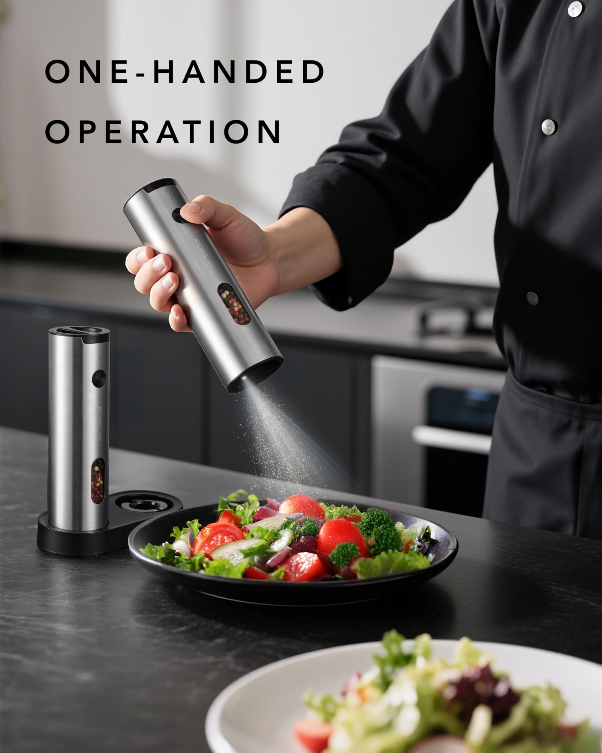 FORLIM ceramic grinding core provides consistent grinding for salt and pepper.