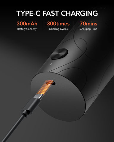 FORLIM grinder features warm LED light for precise seasoning during cooking.