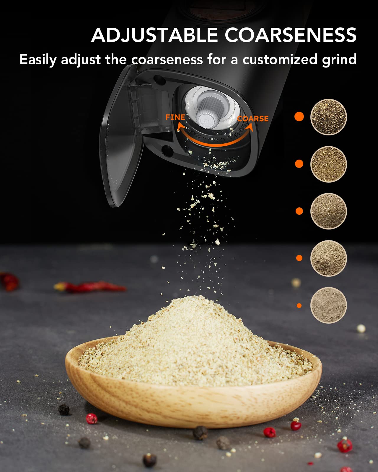 FORLIM USB-C recharge enables weeks of cordless grinding.