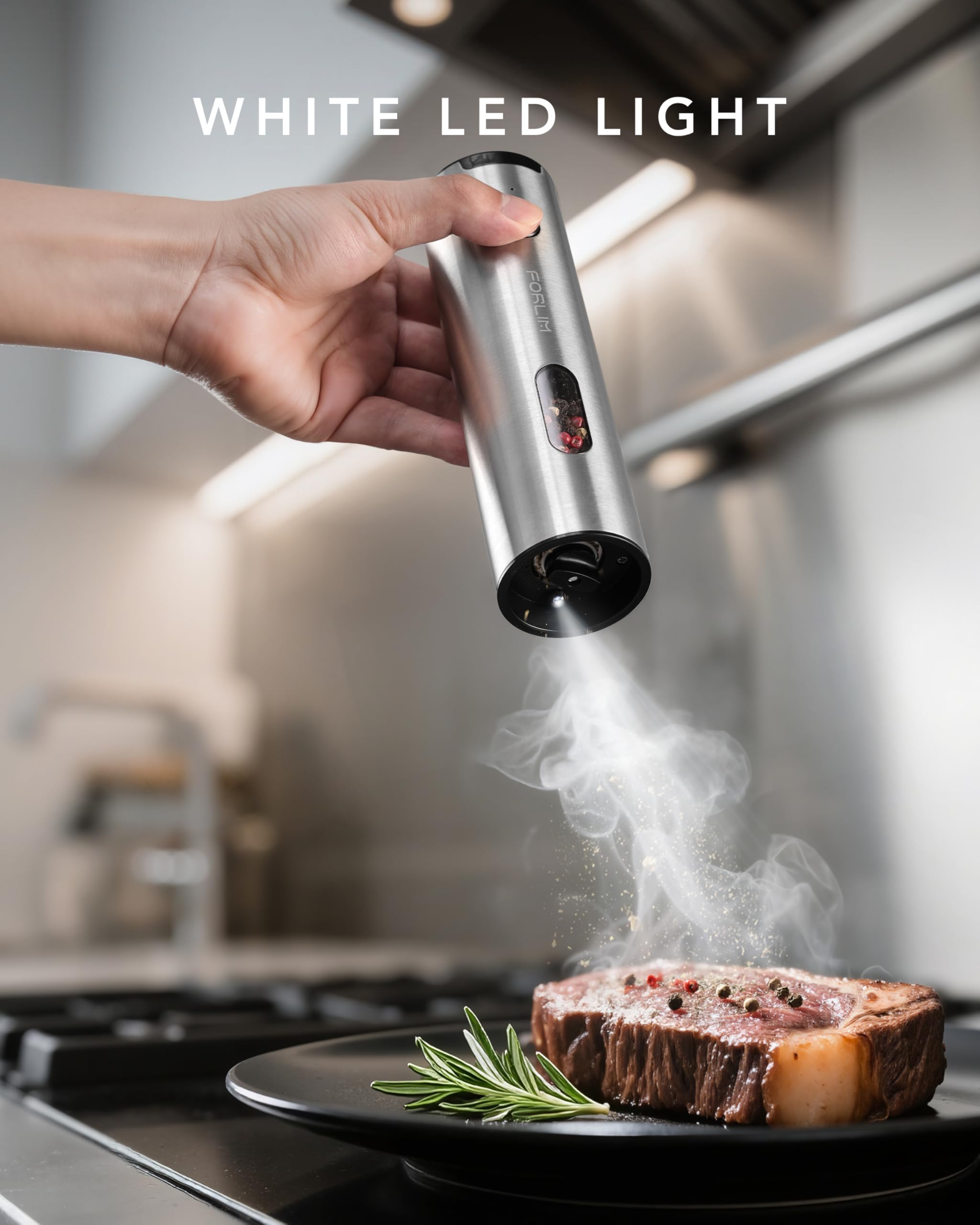 FORLIM built-in LED light improves visibility during grinding.