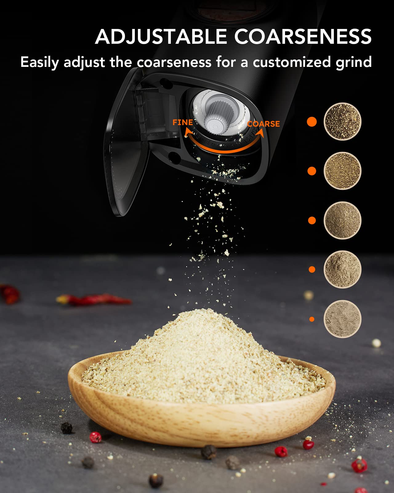 FORLIM one-handed grinding in action for quick seasoning