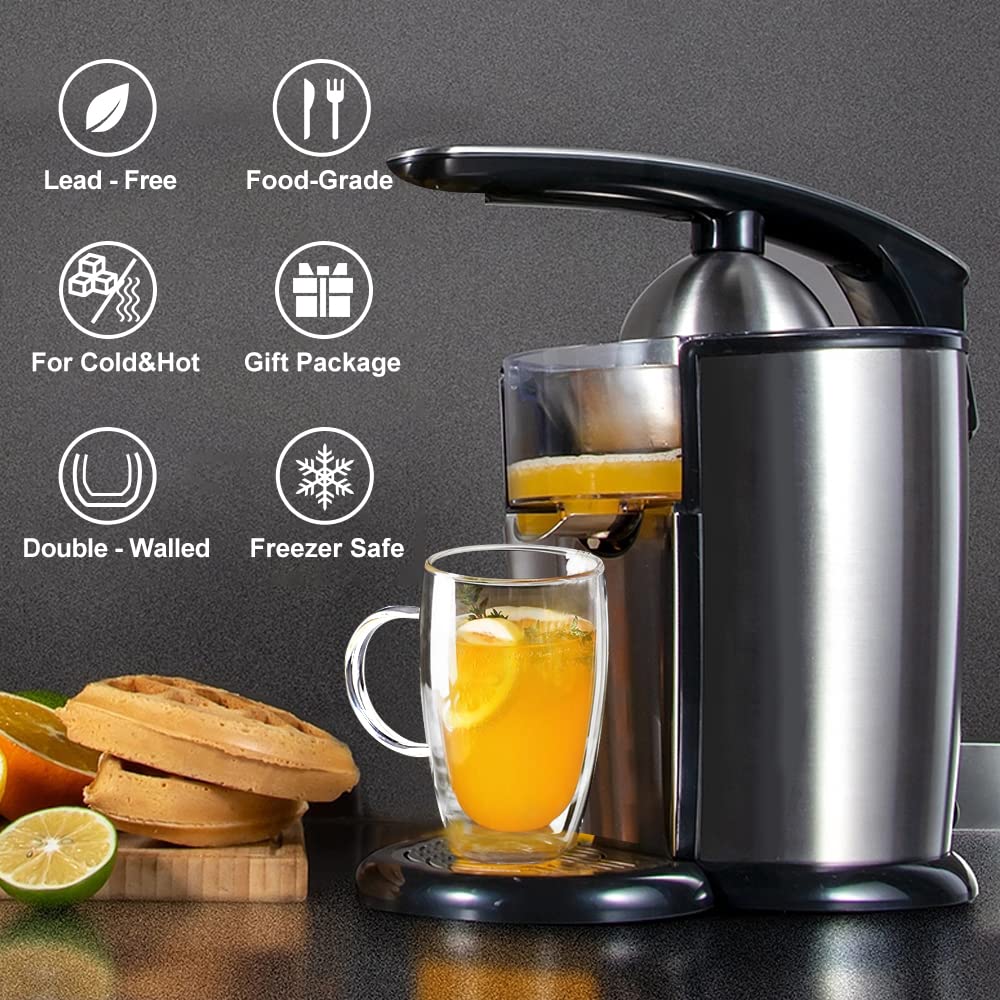 Two-pack Fornzii mug set with lids on a kitchen counter, ready for daily use.