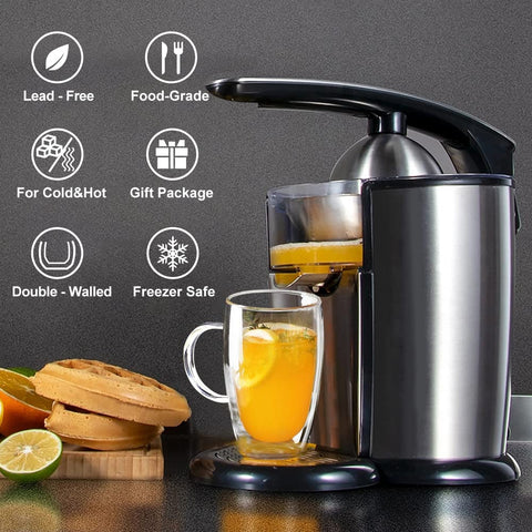 Two-pack Fornzii mug set with lids on a kitchen counter, ready for daily use.