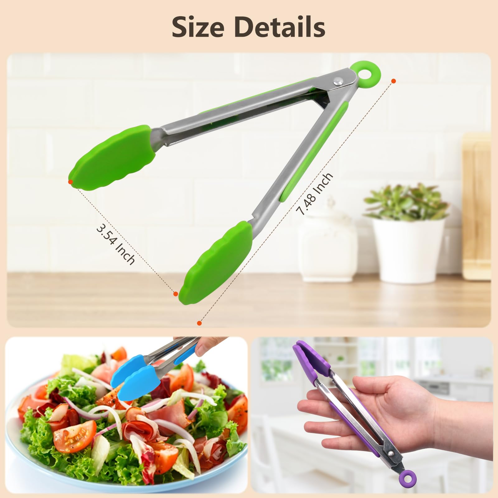 ForTomorrow tongs resist heat up to 460°F for cooking.