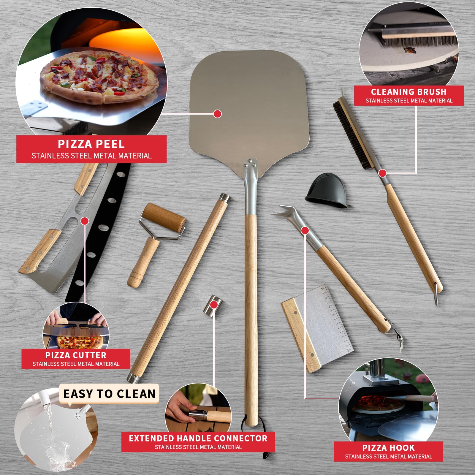 Fortune Teller 7PCS kit shown as a complete set for home and outdoor baking.