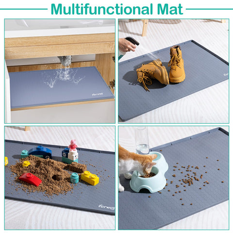 FORWOS under-sink mat fits 34x22 cabinets for versatile placement
