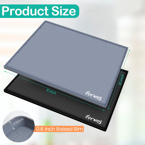 FORWOS silicone cabinet liner close-up with honeycomb pattern for easy cleaning