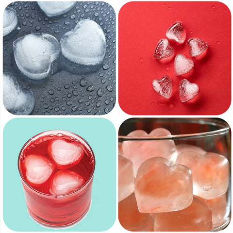 FOSOE heart ice cubes ideal for cocktails and entertaining.