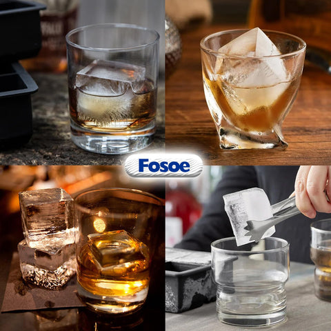 FOSOE food-grade silicone ice tray with flexible release.