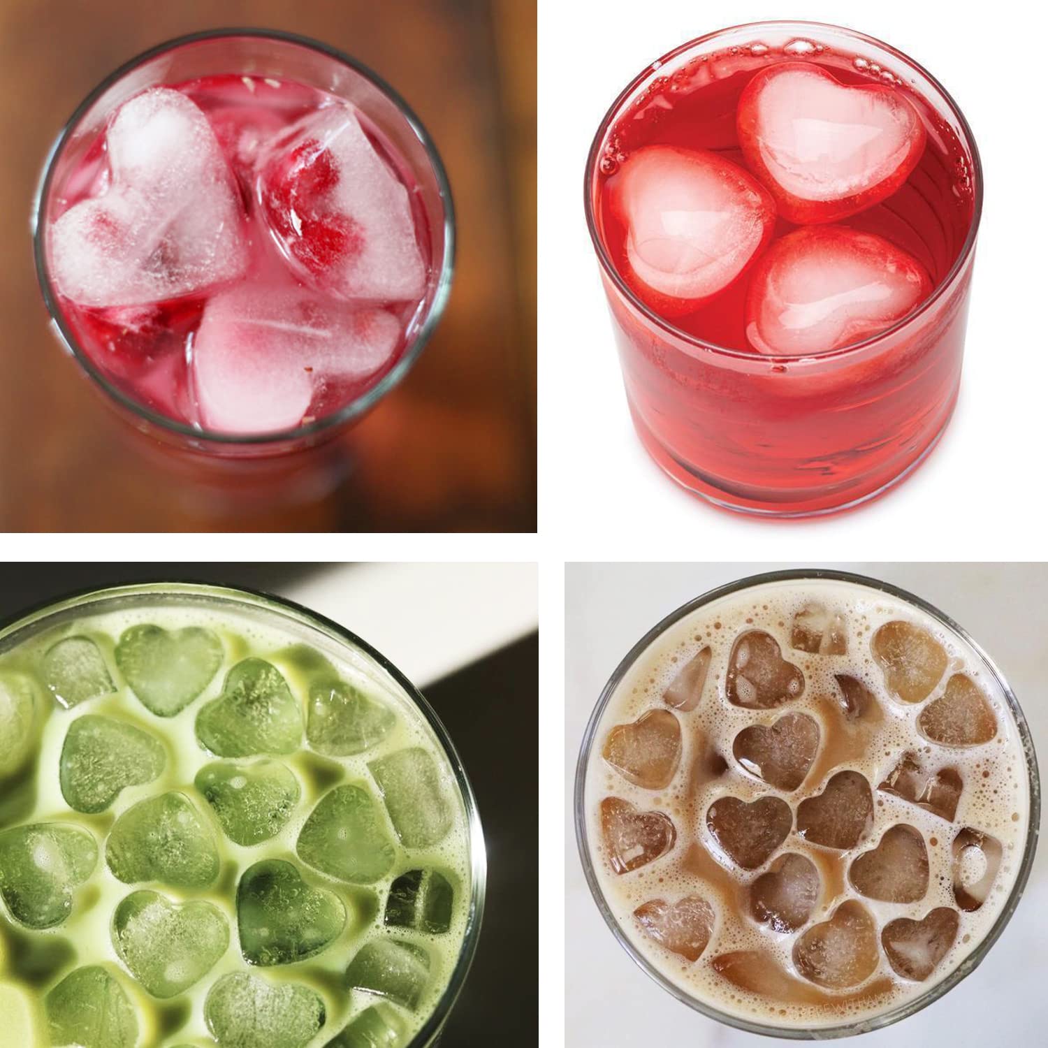FOSOE heart-shaped dessert molds for jelly, candy, or chocolates.