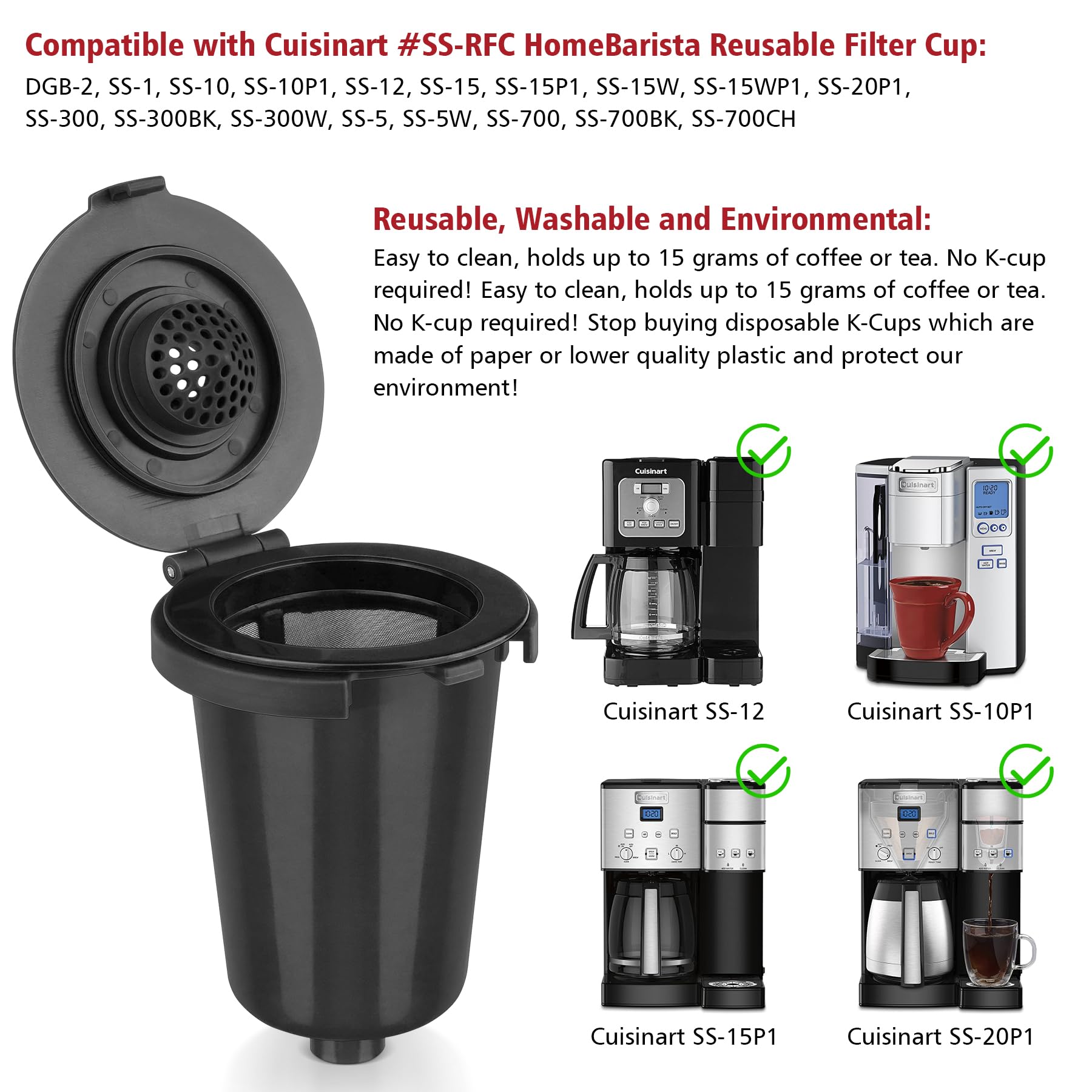 FOTRIC BPA free filter cup material for safe, reusable brewing