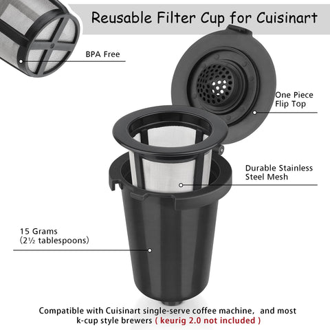 Dishwasher-safe FOTRIC filter cup ready for quick cleaning