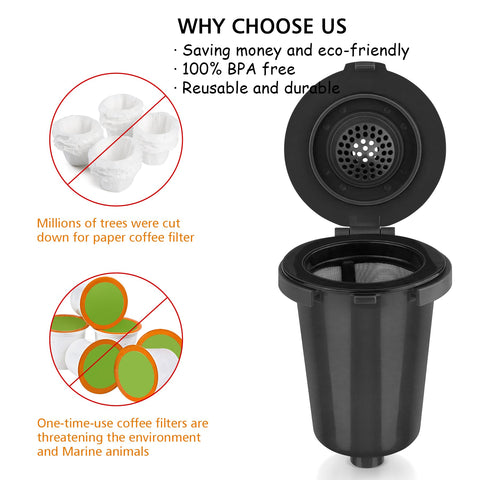 FOTRIC filter cup works with most k-cup style brewers for convenience