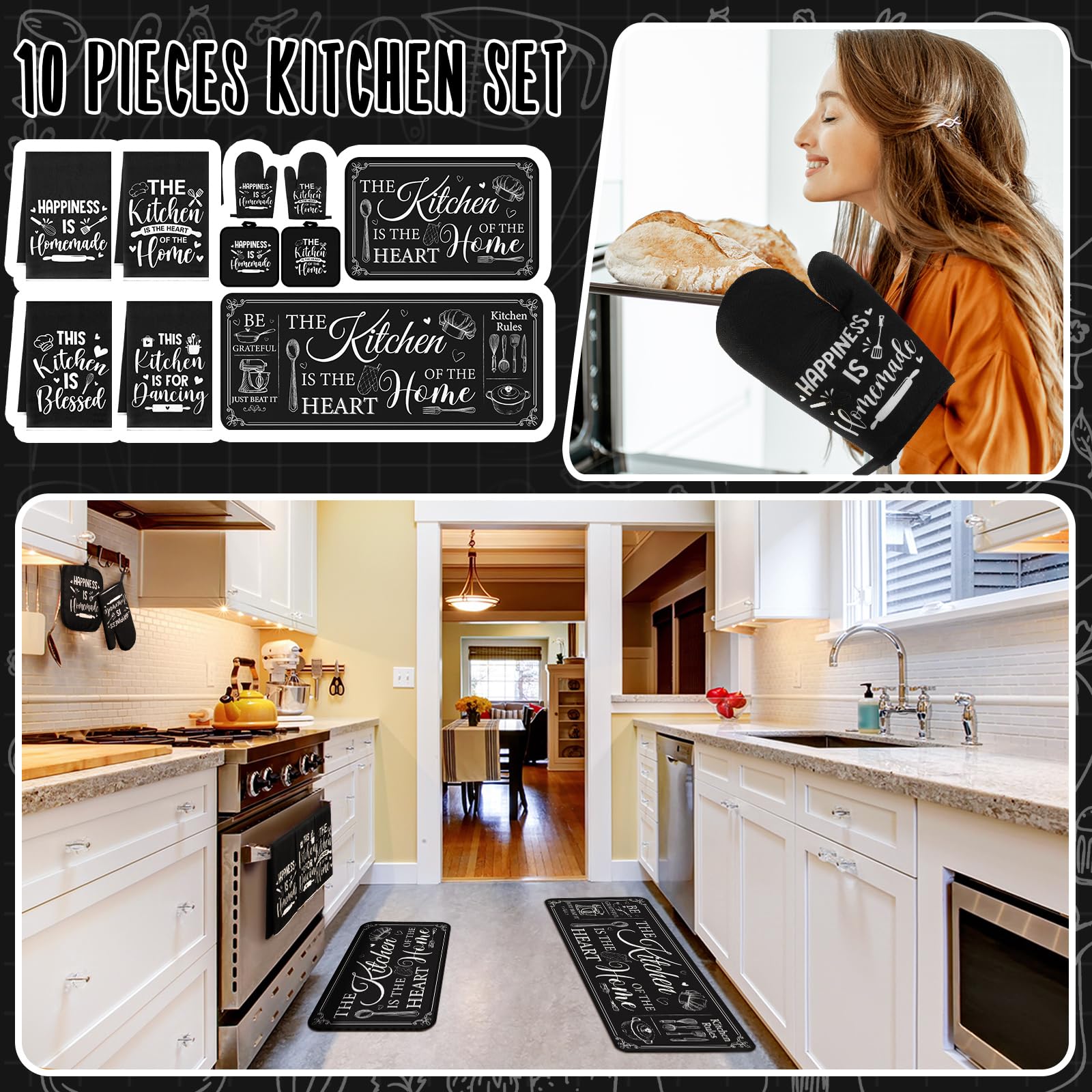 Fourluoo farmhouse kitchen rug 31x19 adds rustic warmth and durable comfort underfoot.