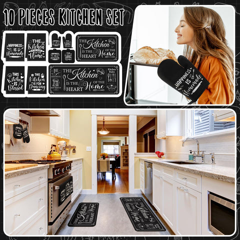 Fourluoo farmhouse kitchen rug 31x19 adds rustic warmth and durable comfort underfoot.