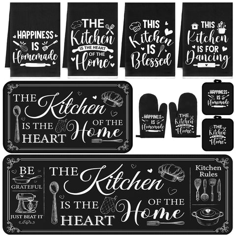 Fourluoo farmhouse towels collection showing absorbent microfiber for quick drying.