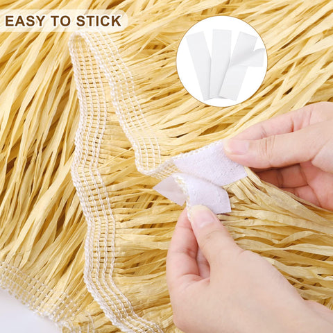 Fovths luau grass table skirt eco-friendly paper material for stylish events