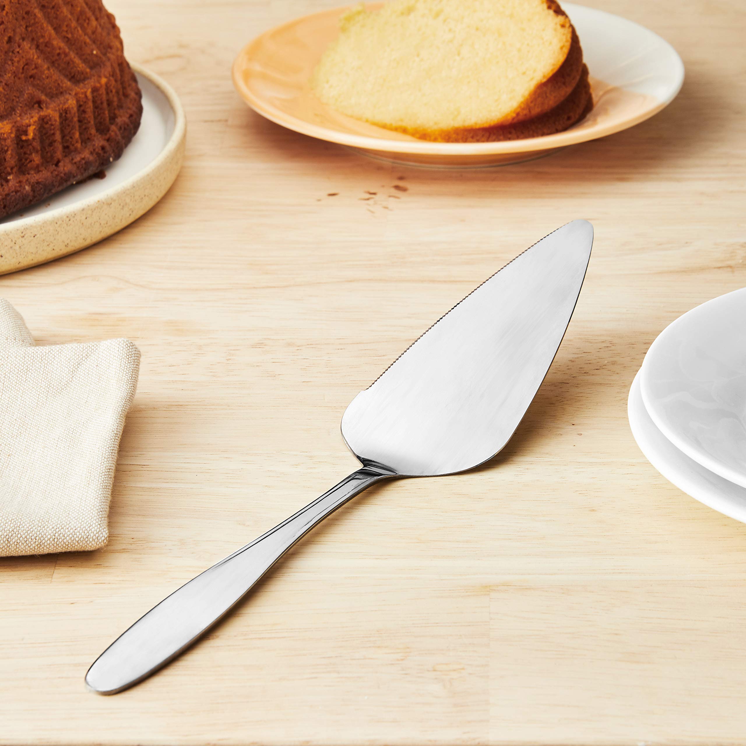 Fox Run stainless steel dessert spatula serves and slices cakes with ease.