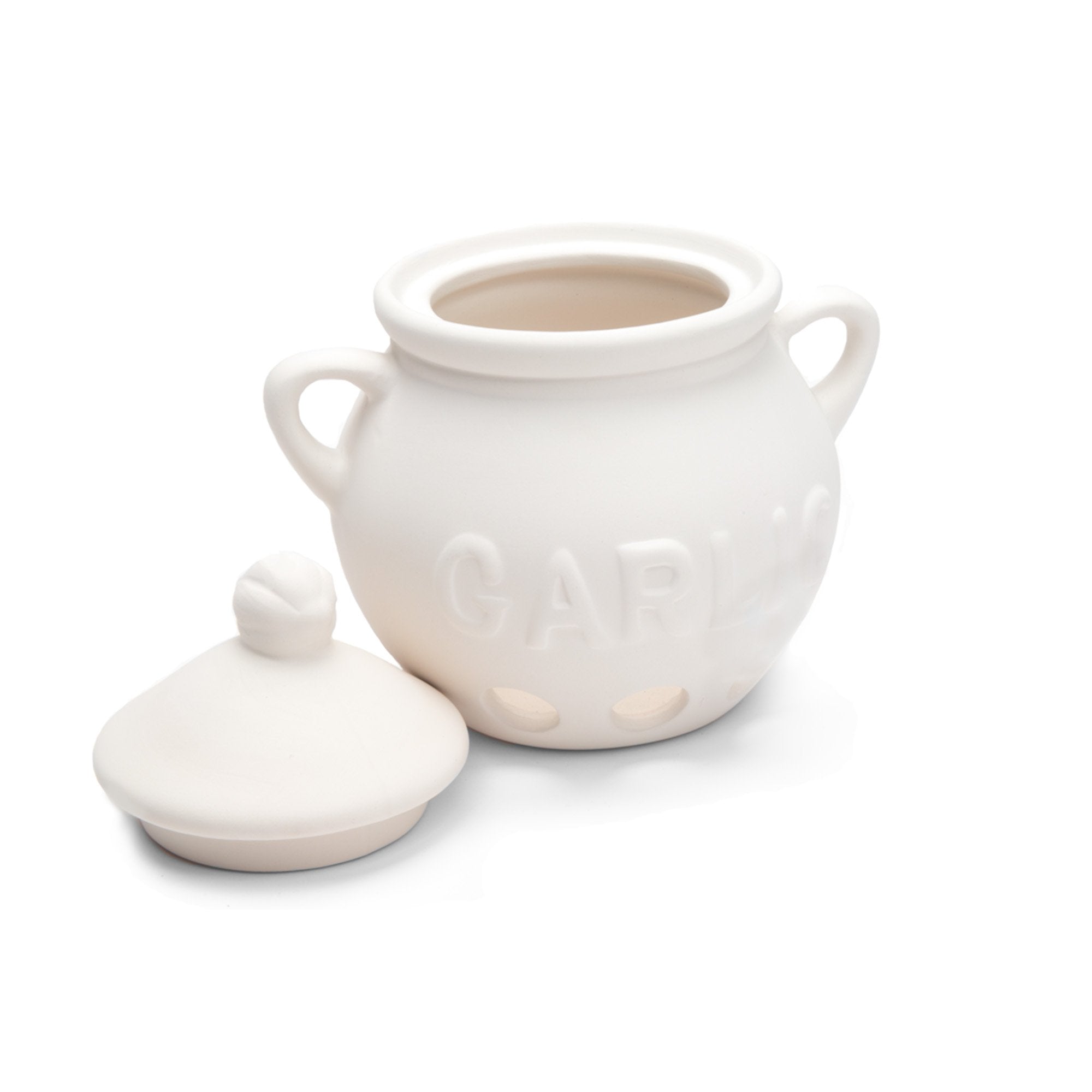 Fox Run garlic keeper on countertop blends with modern or rustic kitchens.