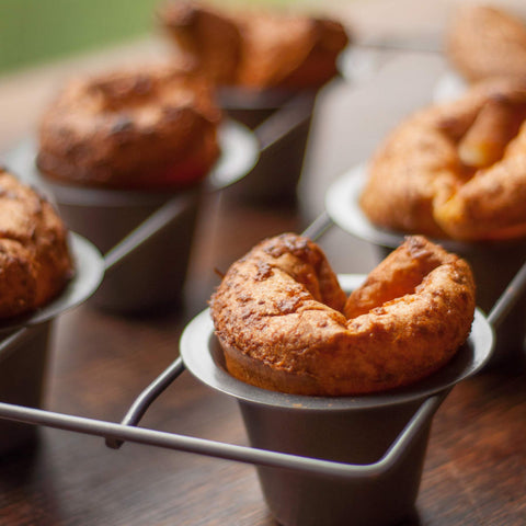 Fox Run non-stick coating aids easy release, reduces sticking for muffins and cupcakes