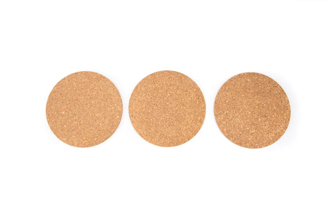 Fox Run cork trivets stacked for easy storage.