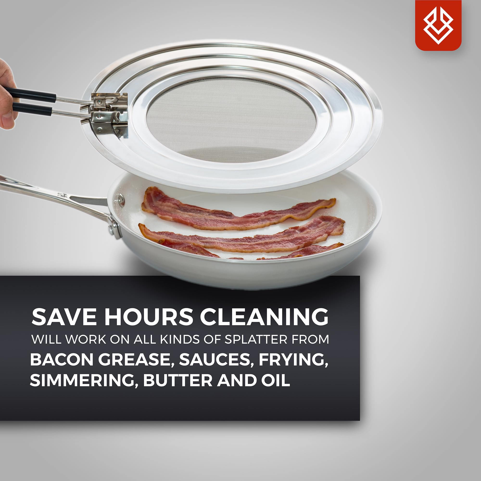 FOXEL dishwasher-safe splatter guard cleans quickly in the dishwasher.