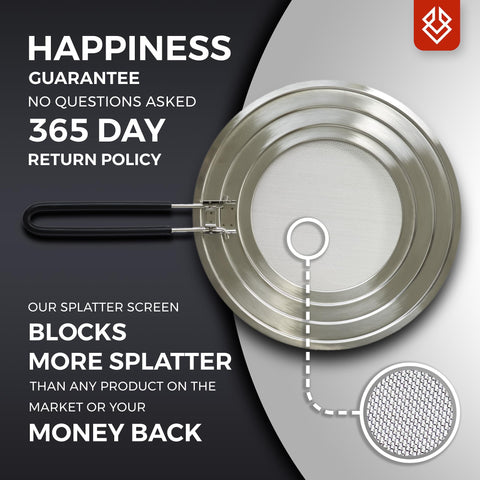 FOXEL micro-mesh screen vents steam while keeping grease inside.