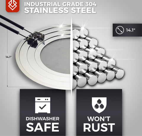 FOXEL foldable silicone-handle design enables safer grip and easy storage.