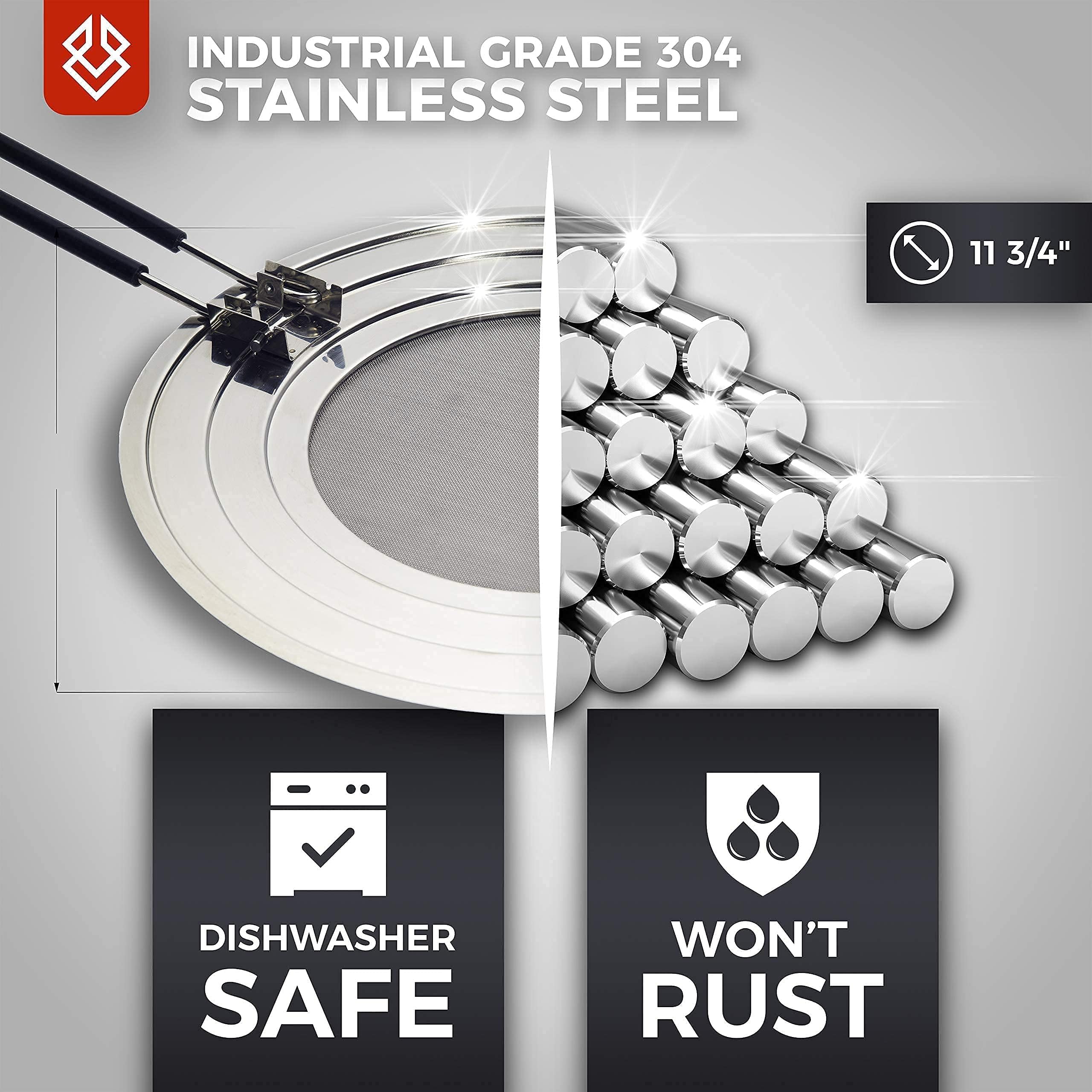 FOXEL stainless-steel outer ring enhances grease containment during frying.