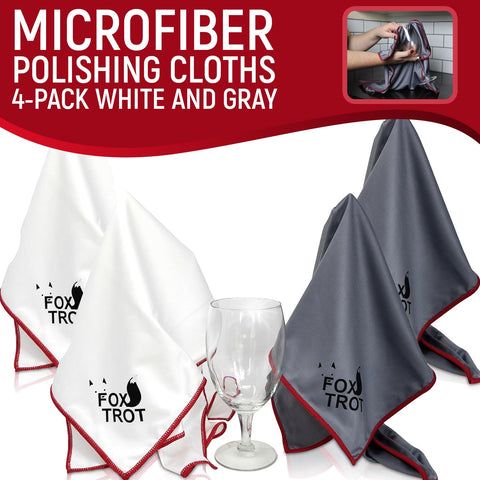 Fox Trot stemware care cloths keep glassware spotless after use