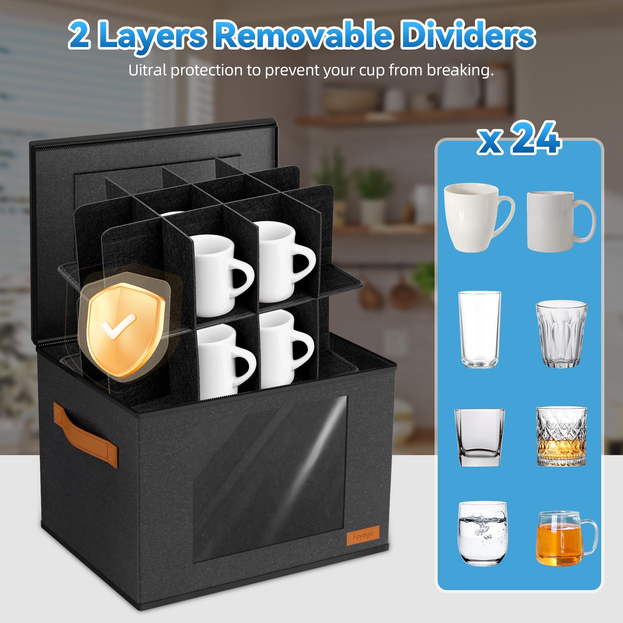Foyego stackable lid design saving cabinet space