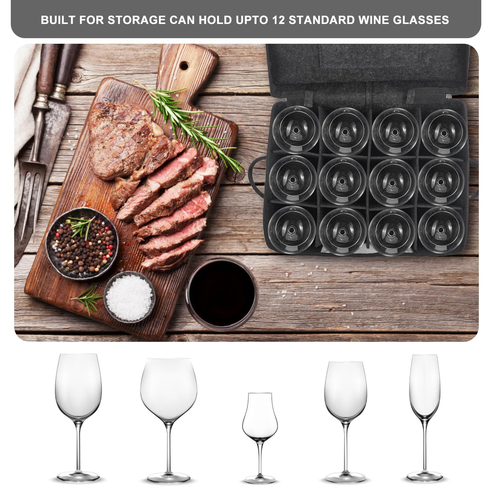 Foyego collapsible wine glass box offers easy storage after use