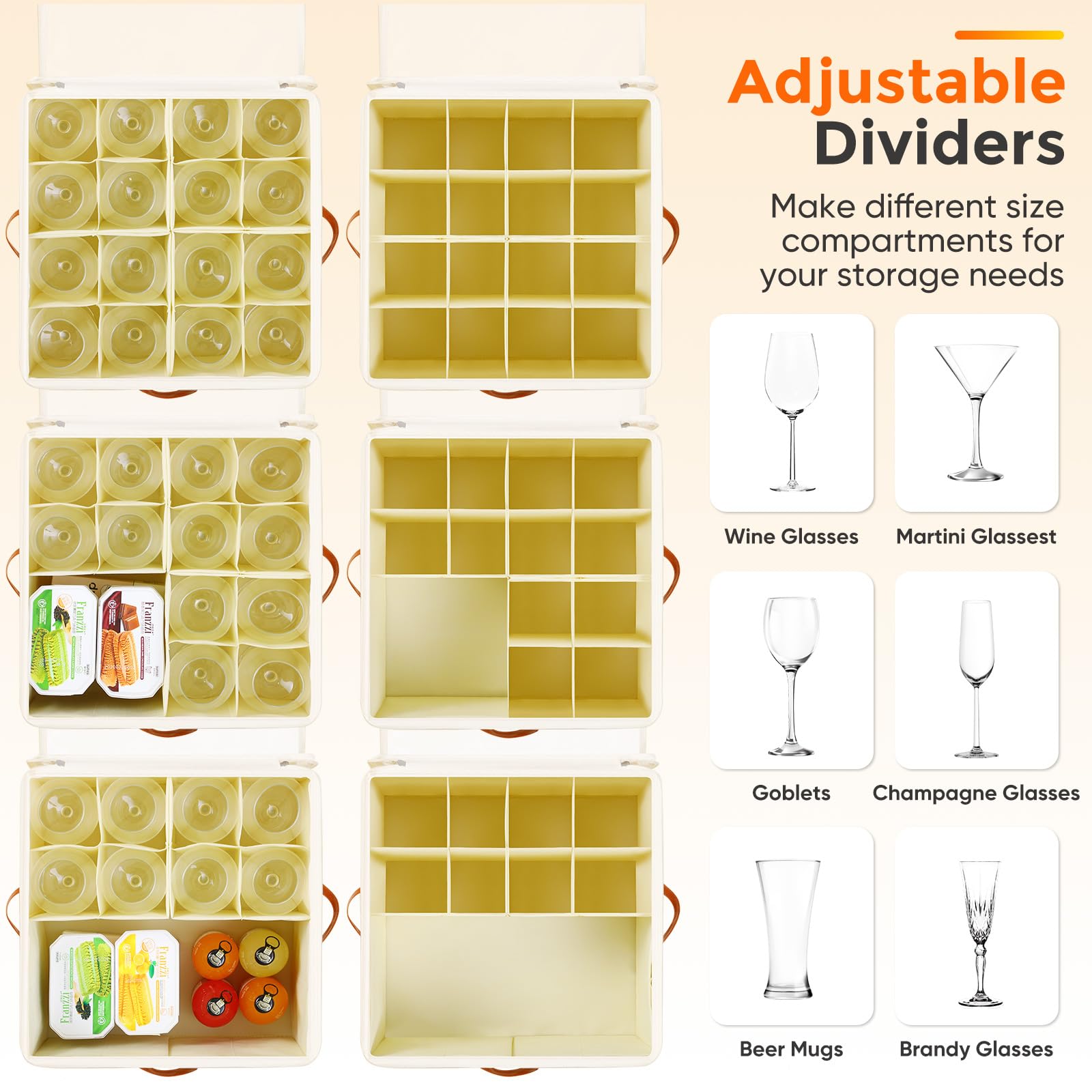 Foyego removable divider feature enables flexible layout for larger pieces.