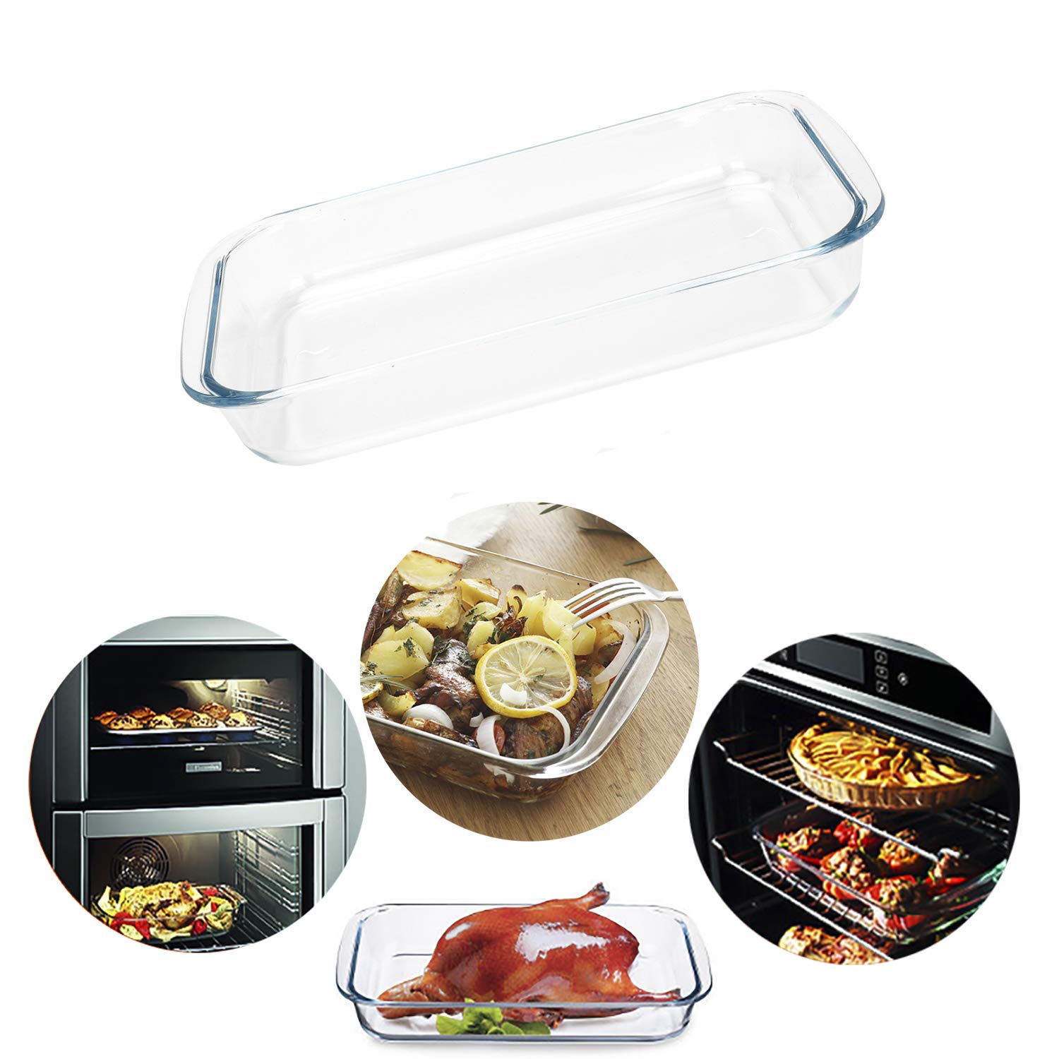 FOYO Basics tempered glass baking dish stored in fridge for meal prep