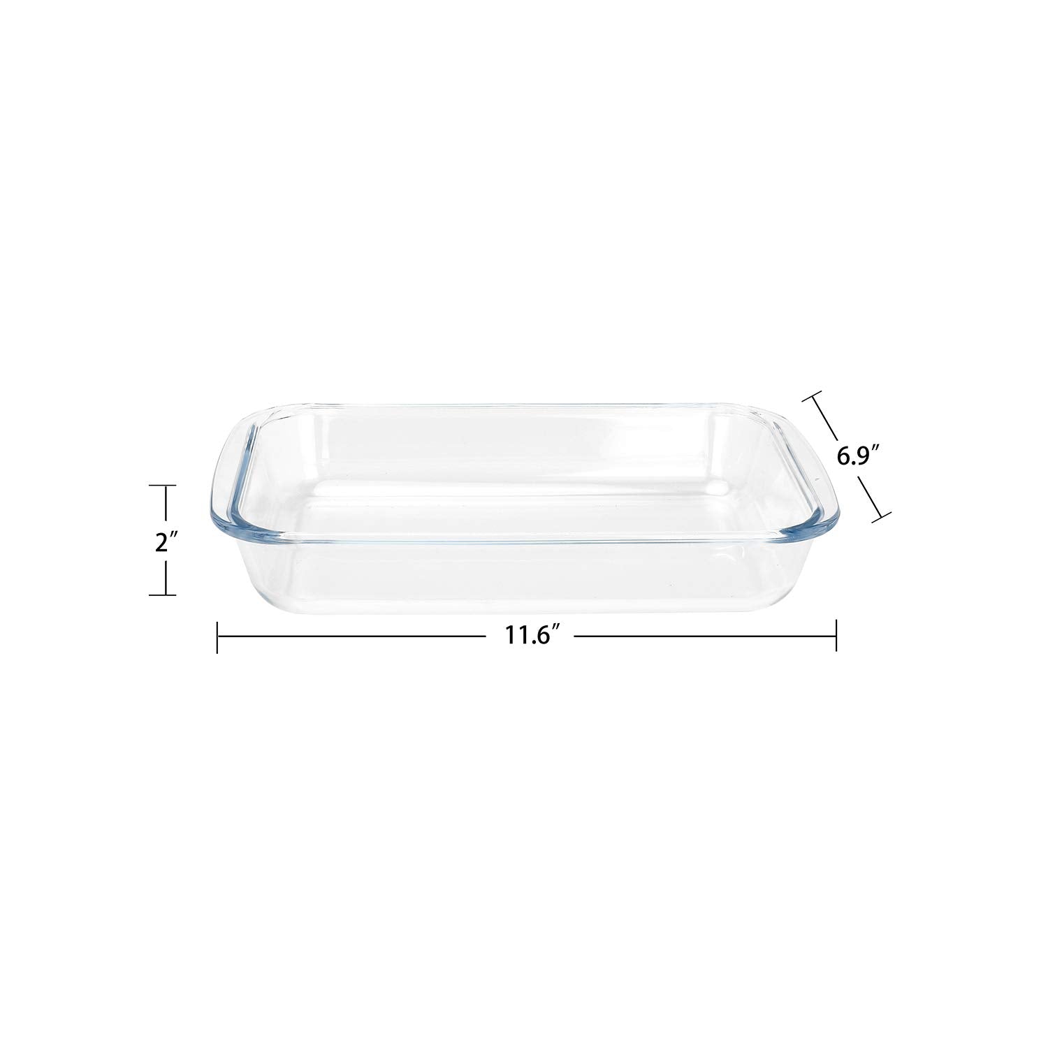 FOYO Basics tempered glass baking dish stacked for storage shows compact design