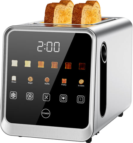Foyoconven Toaster 2-Slice with Smart Display for quick breakfast decisions.