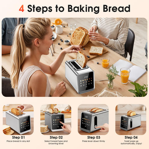 Foyoconven Toaster defrost and reheat simplify frozen bread preparation.