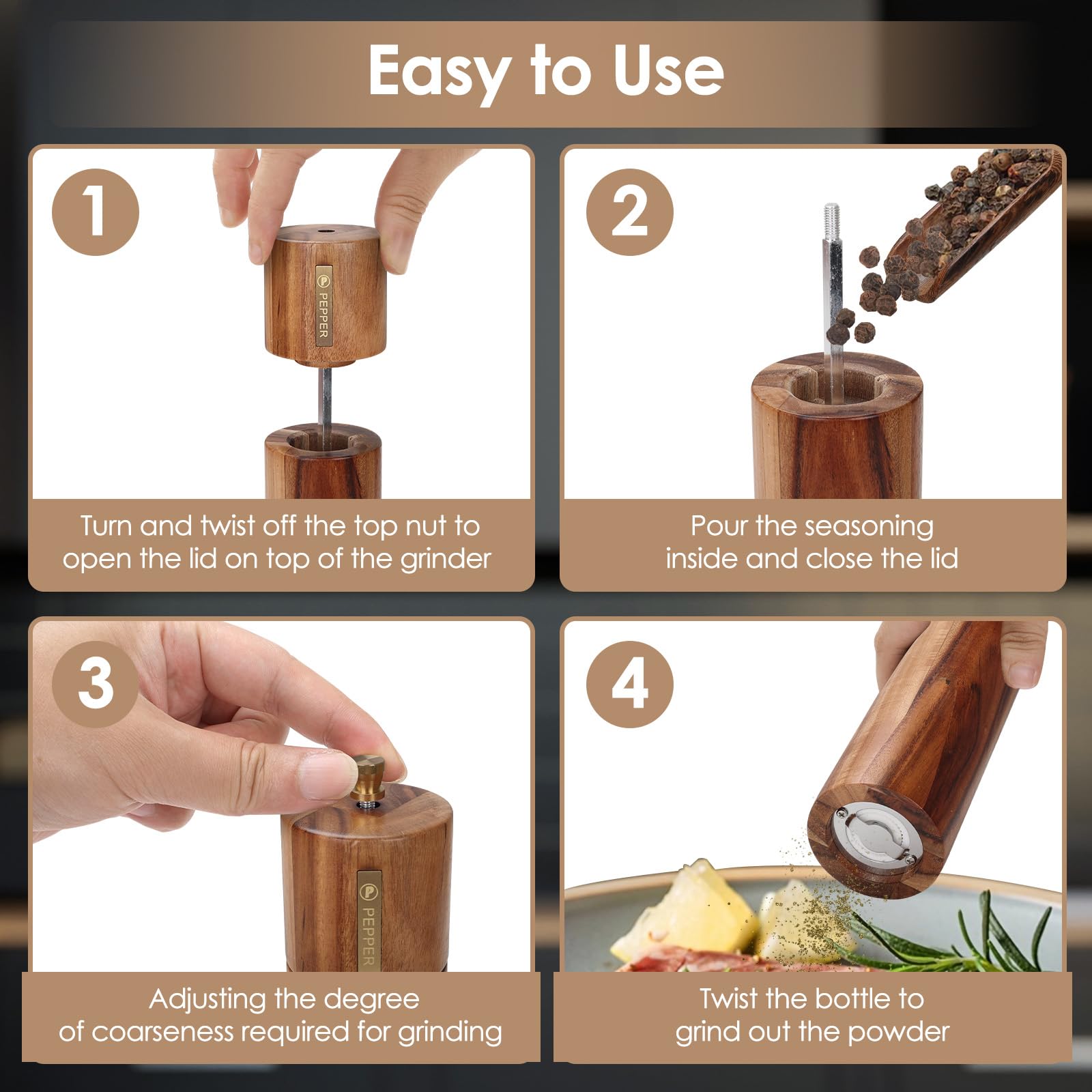 Foyucool ceramic grinding core delivers smooth, consistent grinds.