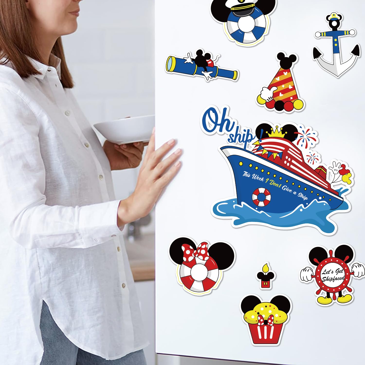 Fprl mouse magnet car door decor for travel-friendly style