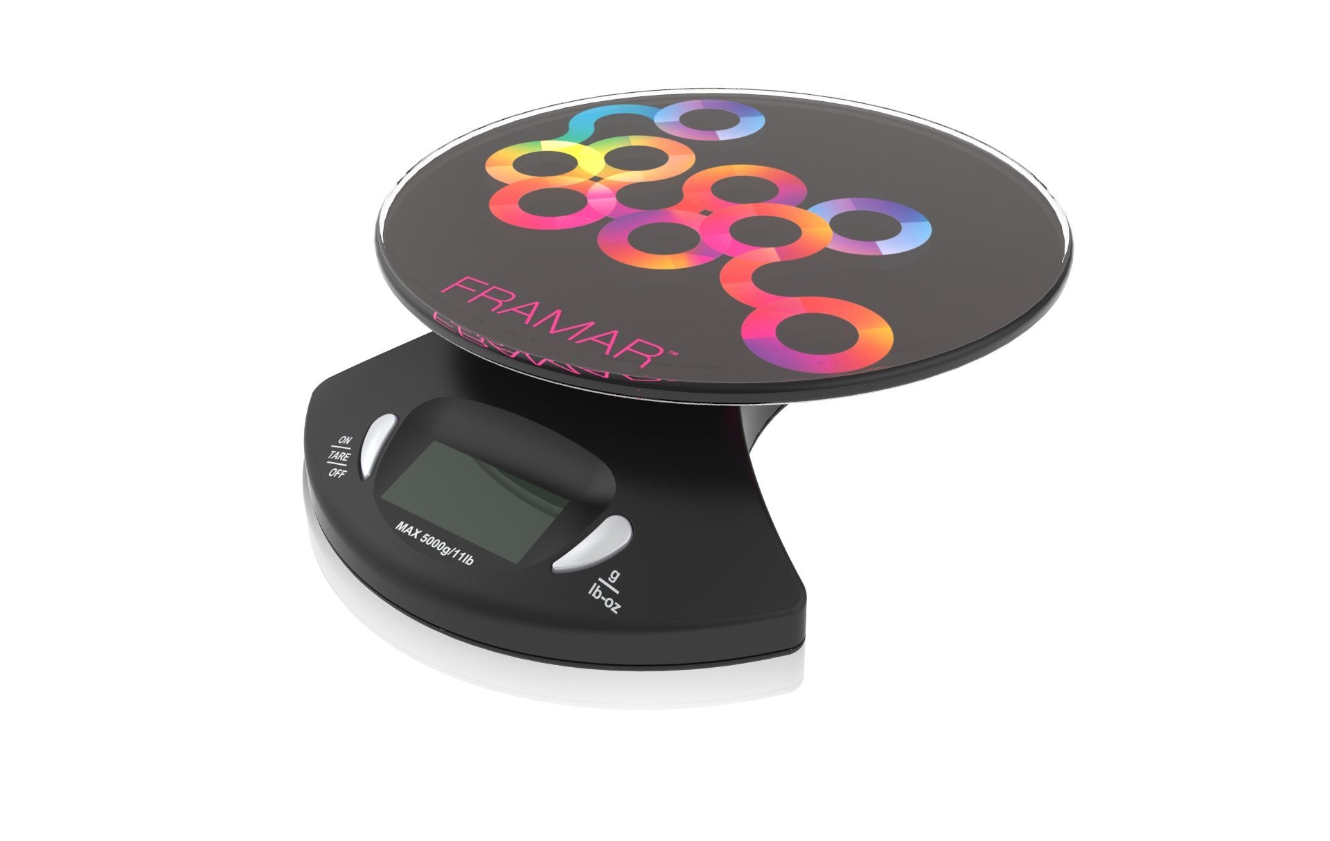 FRAMAR hair color scale with glass top for precise salon measurements.