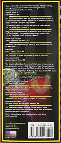 Franmara Bartender's Black Book inside pages featuring over 2,500 recipes for confident mixing.