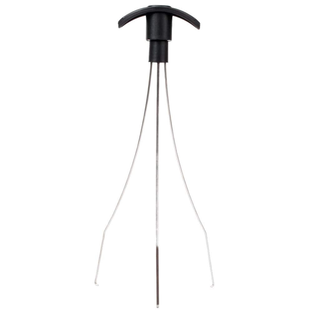 Franmara stainless steel cork retriever with black handle eases cork removal.