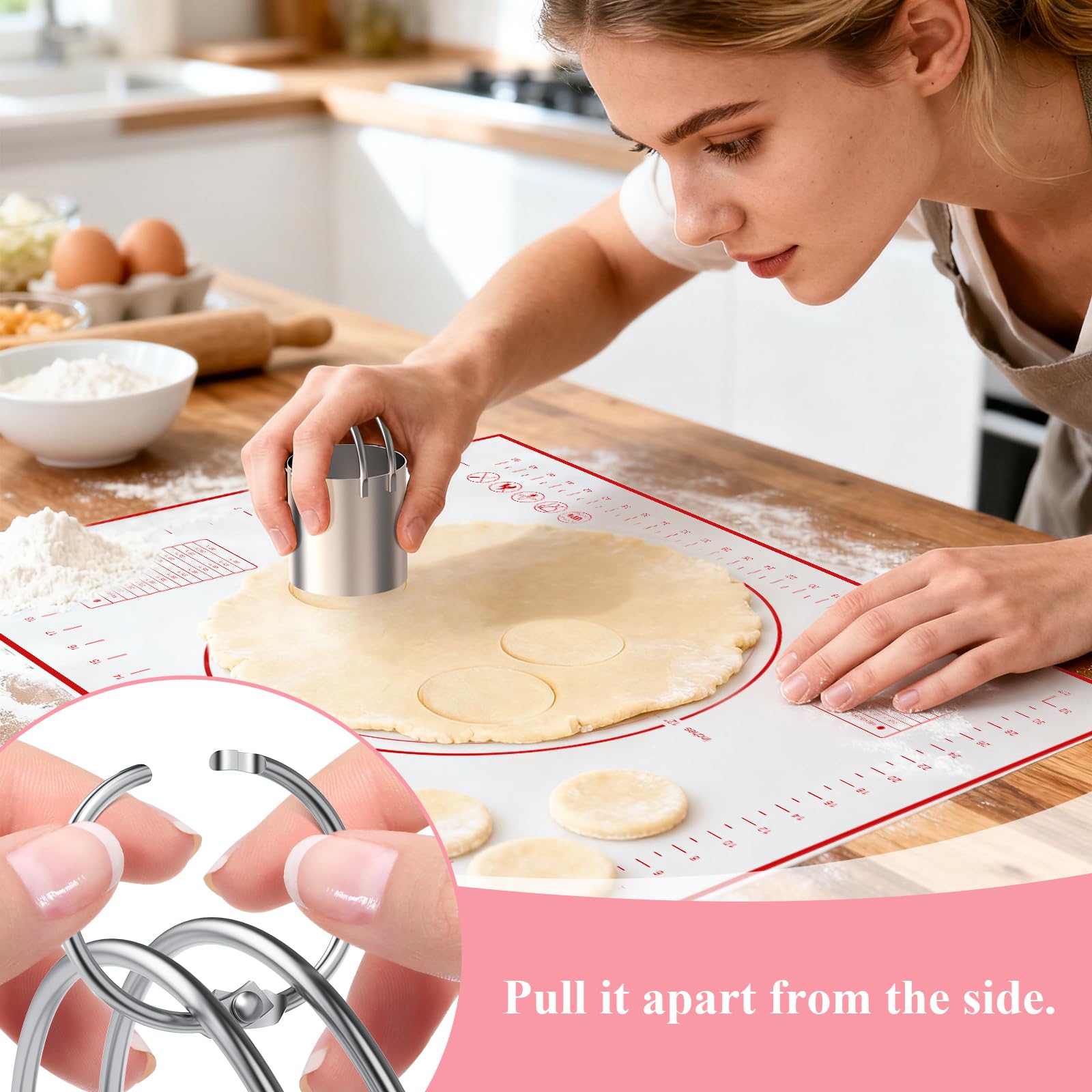 Frapkom dough cutter stainless steel for clean dough slicing