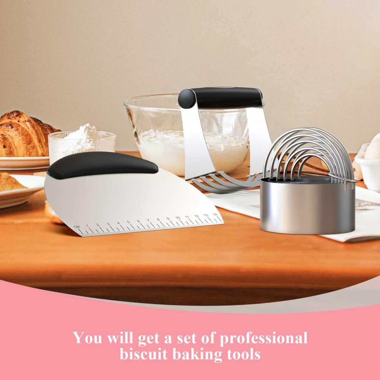 Frapkom pastry set highlights ergonomic handles for less wrist strain during use