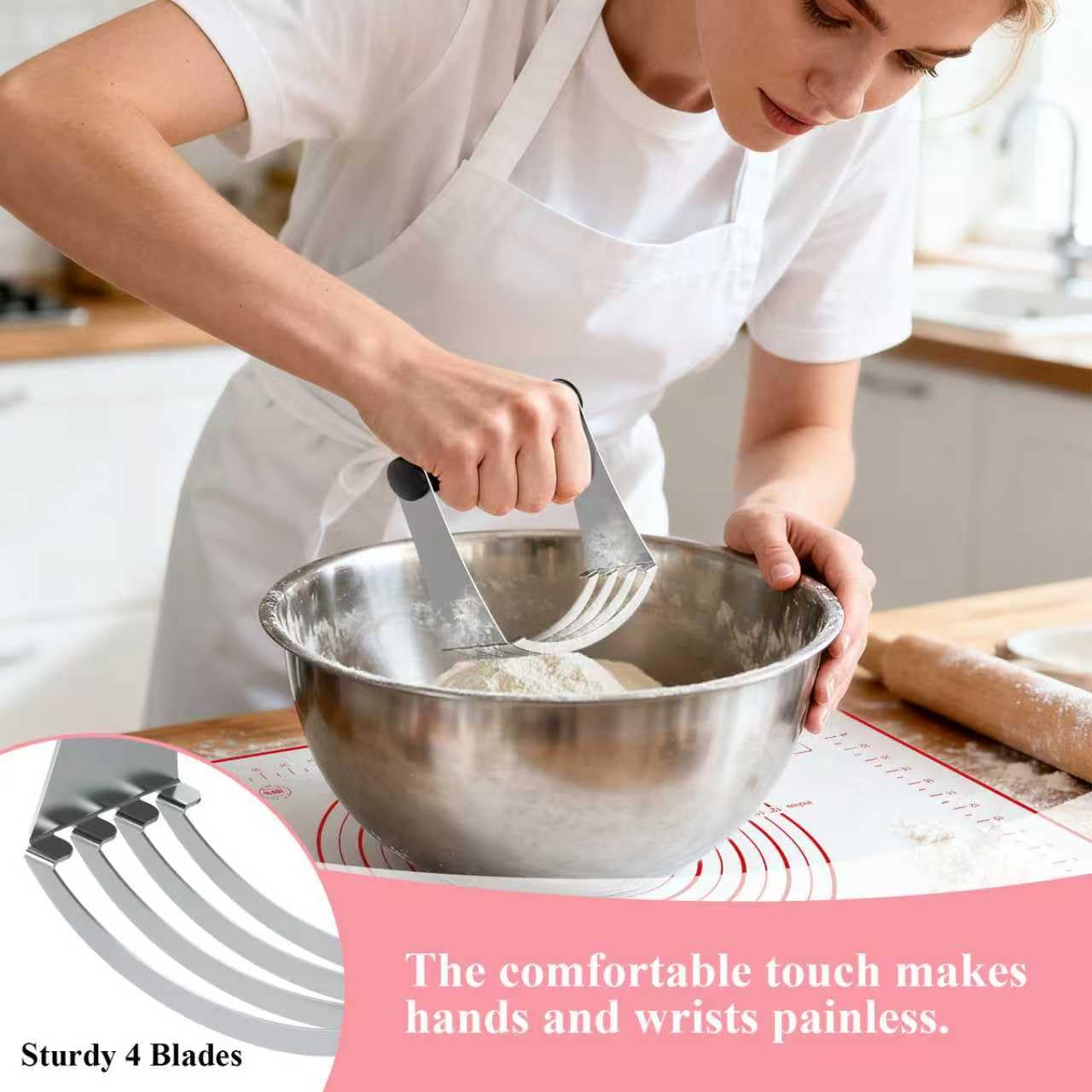 Frapkom silicone dough mat oven safe for nonstick rolling