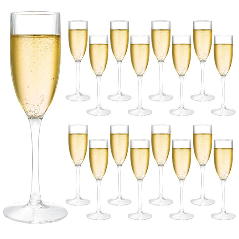 Frcctre 16-pack acrylic champagne flutes with 5 oz capacity for elegant toasts