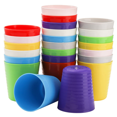 Frcctre 24-pack rainbow 8oz cups for colorful, kid-friendly hydration