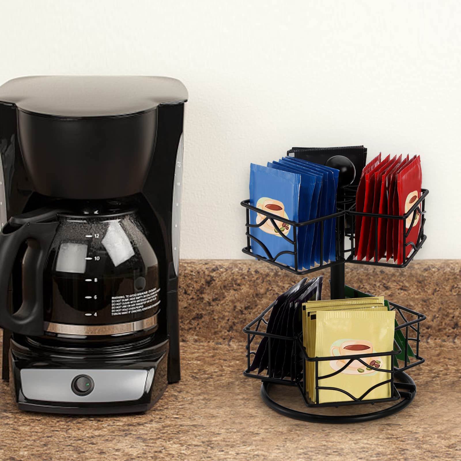 Frcctre kitchen counter tea caddy saves space and displays flavors