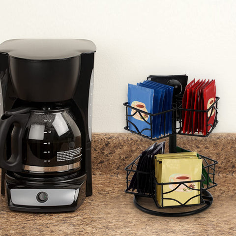 Frcctre kitchen counter tea caddy saves space and displays flavors
