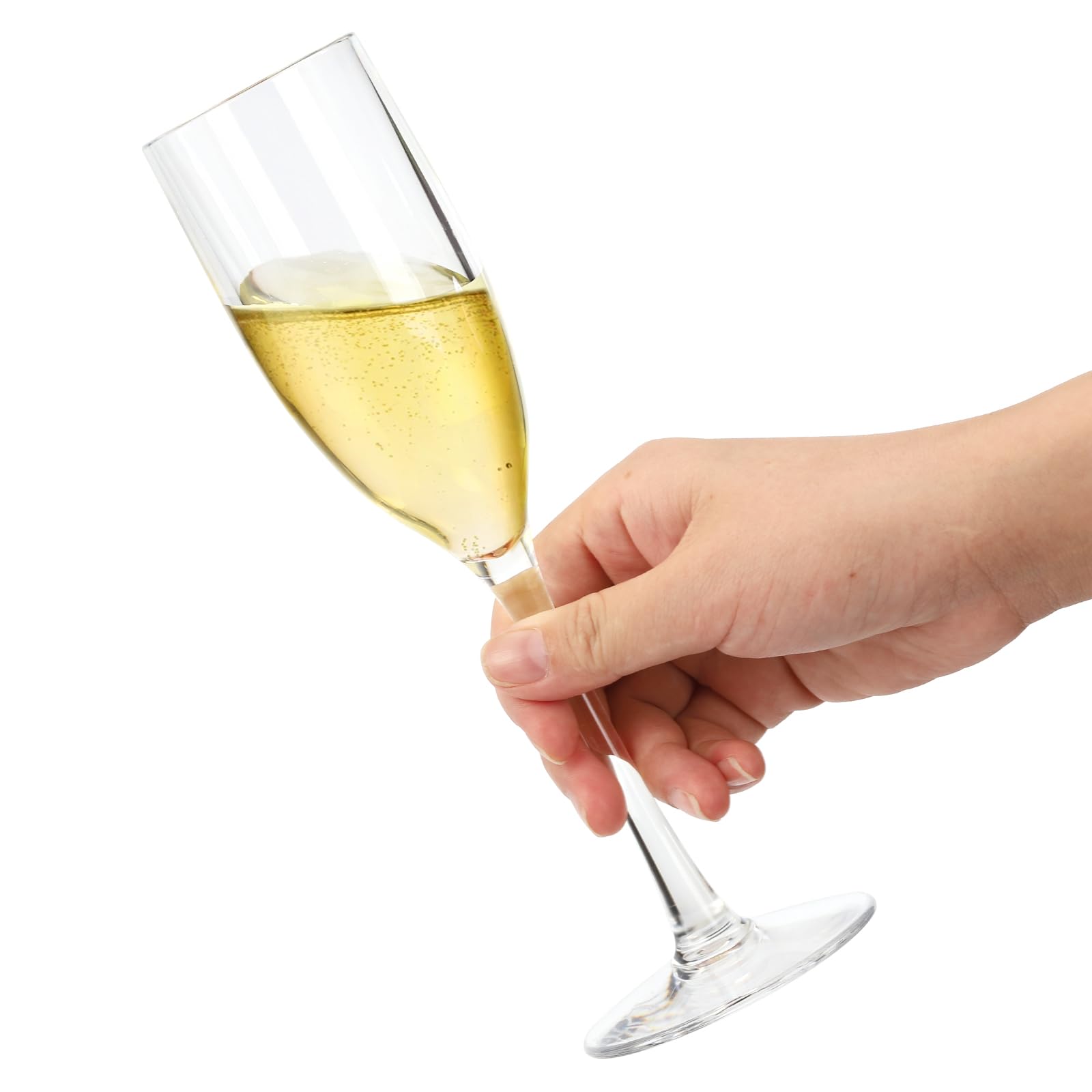 Frcctre long stem acrylic wine glasses showing refined silhouette